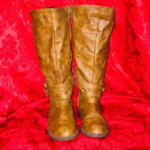 Brash wide calf knee high boots